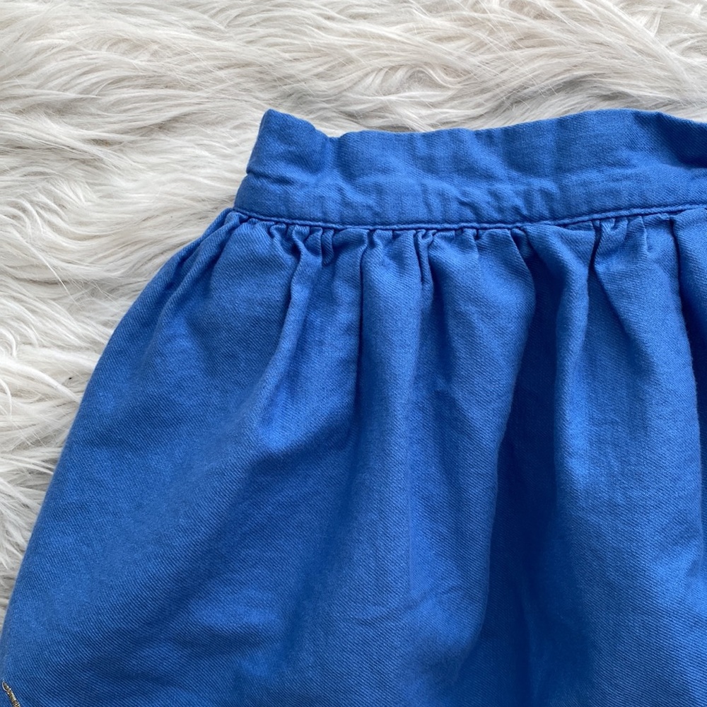 Mini Boden | Blue Unicorn Applique Skirt - Picture 2 of 16